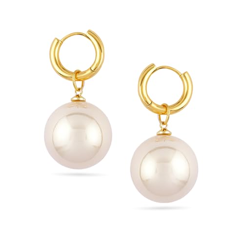 Image of Rubans Hoop Drop Earrings Gold Plated Stylish Trendy Jewellery Gift for Women & Girls