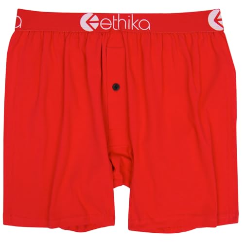 Ethika Mens Alternate Boxer Brief | *Solids* Red Machine Red