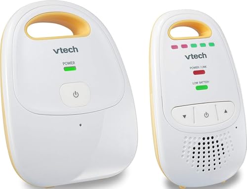 Image of VTech Audio Baby Monitor — No Static DECT 6.0, No WiFi, Hack-Proof | 8Hr Battery, Belt Clip, 1000ft Range, 5-Level Sound Indicator | DM111