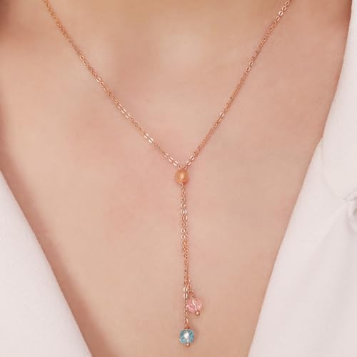 925 Sterling Silver Adorned Grace Rose Plated Necklace with Hallmark