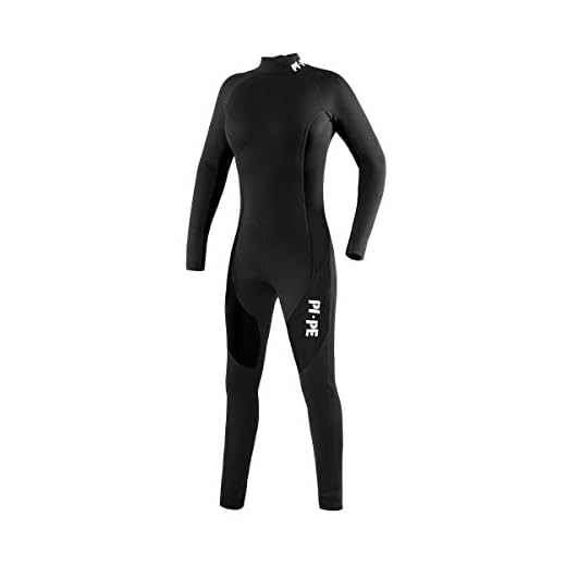 PI-PE Damen Neoprenanzug Pure 3mm, Schwimmanzug, Tauchanzug, Nassanzug, Fullsuit, Langarm, Full, Schwarz, M