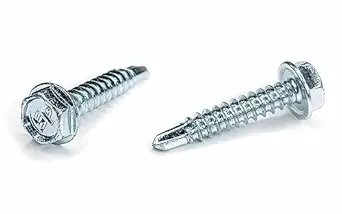 Zinc Plated Self Drilling Screws For Industrial & Home Use In Roofing & Insulation - 55 mm (Pack Of 100)