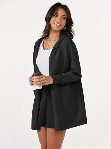 MAGCOMSEN Women's Cardigan Open Front Knit Hoodie Sweater Coatigan Jacket 2024 Casual Fall Trendy Coats with Pockets2