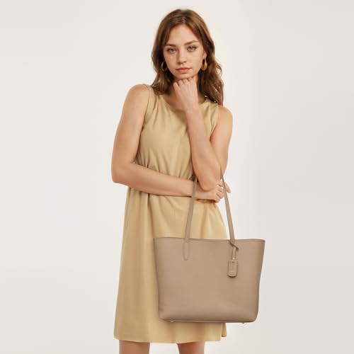 Kattee Leather Tote Bags para mujeres bolsos de hombro miniatura 3