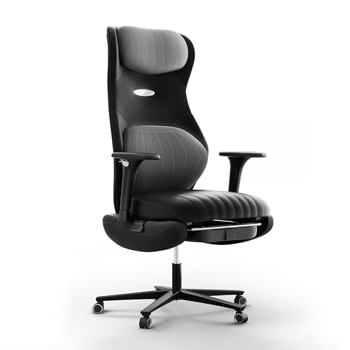 Image of Frido ErgoLuxe Executive Chair | Premium Ergonomic Office Chair with Integrated Lumbar Support | 3D Adjustable Armrests, Retractable Footrest & 145 Reclining | High Back Computer Chair | Black