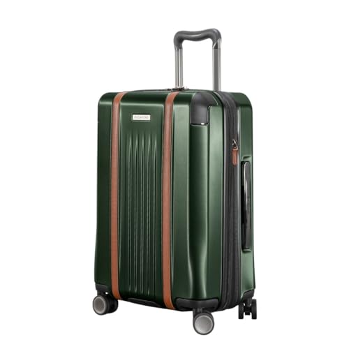 Ricardo Beverly Hills Montecito 2.0 Hardside with Dual Spinning Wheels Expandable with Comfort Grip for Easy Packing and Moving Men and Women Hunter Green Carry-On 21-Inch