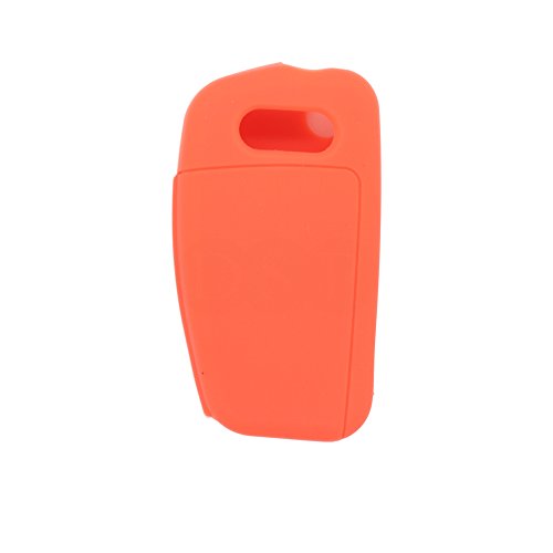 BROVACS Silicone Cover Protector Case Holder Skin Jacket Compatible with AUDI 3 Button Flip Remote Key Fob CV9820 Orange - Image 3