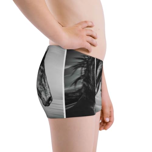 Boys' Cotton Boxer Brief Soft Underwear-Running Horse2