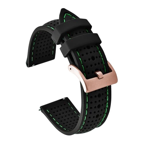 �ʋC�����o�[�X�g���b�v 18 �~�����[�g�� 20 �~�����[�g�� 22 �~�����[�g���N�C�b�N�����[�X�V���R�[���X�|�[�c�o���h���j�o�[�T���u���X���b�g�e�B�\�I���K�ƌ݊���(Black Green-RoseGold,20mm)