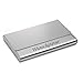 Produktbild Trendiges Visitenkartenetui Visitenkartenbox mit Gravur graviert Aluminium silber