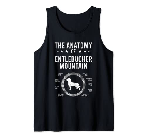 Anatomía de Entlebucher Mountain Dog Lover Camiseta sin Mangas