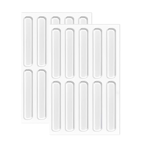 20 PCS Cupboard Door Stoppers, Door Slam Stopper, Door Silencer for Slamming, Door Bumper Pads, Furniture Bumper Strips, For Kitchen Drawer Cabinet Cupboard Picture Frame(Transparent)