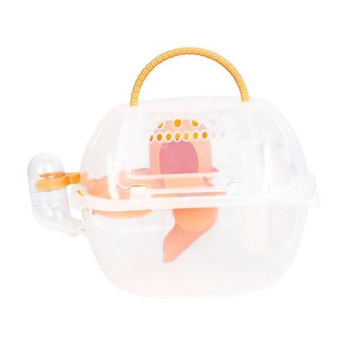 Jaula de viaje para hámster naranja de 29x20cm cómoda para expediciones 8