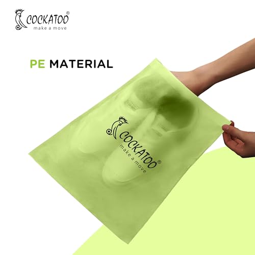 Cockatoo PE Shoe Bag for Travel & Storage, Women & Men, Travelling Shoe Storage Bag, Shoe Storage Organizer Bag - Pack of 10 Shoe Pouch(30 x 35 CM)