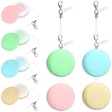 VILLCASE 8 Paños de Limpieza para Lentes y Pantallas de Móvil, Gafas y Cámaras, Paños Portátiles Redondos Tipo Macarrón, Multiusos, Surtido de Colores, Adecuado para Cuidado Ocular