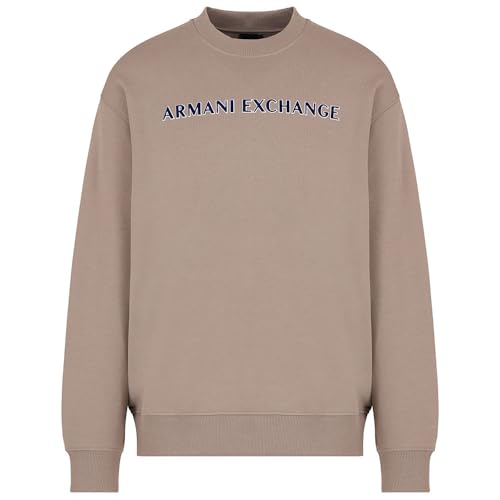 Armani Exchange Men's Logo Textured Cotton Fleece Sweatshirt