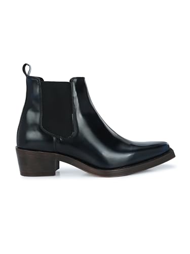 Image of Delize Men's Vegan Leather, Cuban Heeled, Cowboy Ankle Boots 65430