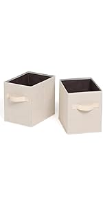 Amazon.co.jp: アストロ 収納ボックス ベージュ×ブラウン ハーフサイズ