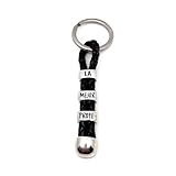 Rincon del Artesano Hecho a Mano Málaga. Llavero Personalizado Fin de Curso, Zamak Baño Plata-Cuero Español. Regalo Profe-Regalo Seño-Regalo Fin de Curso Personalizado (La mejor profe)