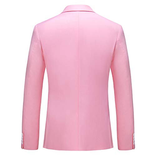 MOGU Men's Double-Breasted Suit Blazer Slim Fit Solid Color Sport Coat Jacket for Business, Wedding, Prom & Formal Events2