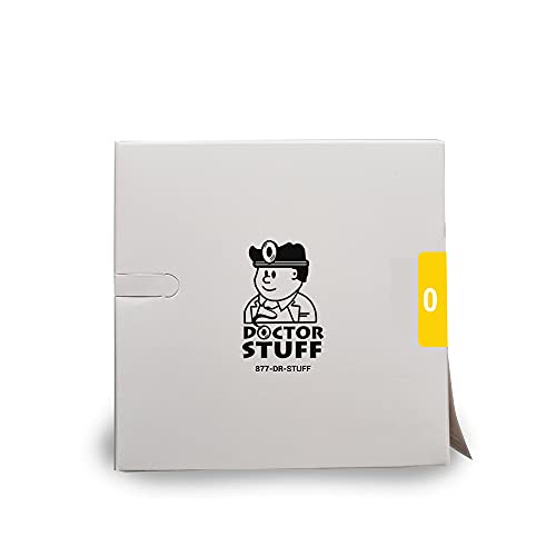 Doctor Stuff - File Folder Labels, Number 0, Compatible With Smead Lcc - Slcc Series Chart Stickers, Yellow, 2" X 1", 0, 250/Roll #TOP1