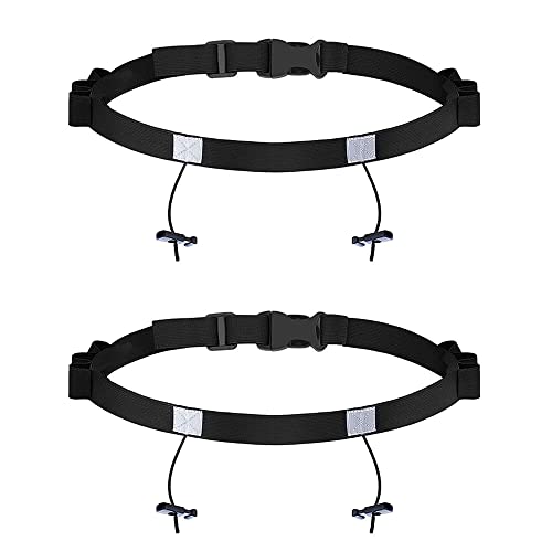 Cinturón ajustable con 6 trabillas de gel para hombre y mujer (2 unidades), Negro , Cinturón de inicio ajustable Cover