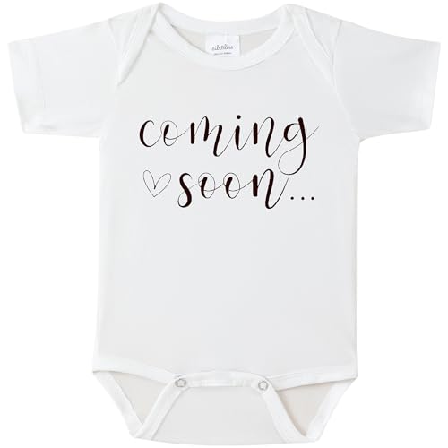 Image of Pregnancy Announcement Infant Bodysuit Coming Soon,0-3 months Baby Coming Soon Reveal Ideas