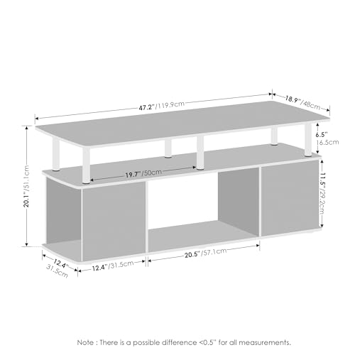 Furinno Jaya Coffee Table, Rectangle Modern Center Table with Open Shelf, Side Table with Side Storage, for Living Room, Bedroom, Home Office, Amber Pine - image 3