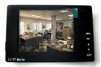 CCTV test video monitor 3.5”TV test monitor for analog cameras, RCA video input, video output