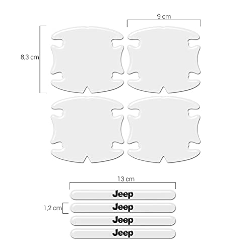 Adesivos Protetor Maçaneta Jeep Renegade Compass Resinado