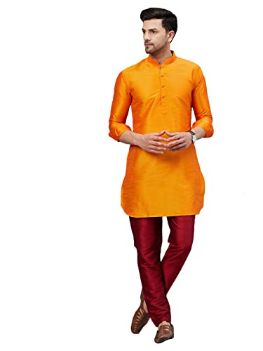 Image of VM Men's Silk Blend Kurta Pyjama Set