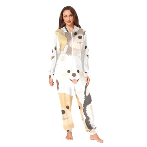 Yuiboo Warm Pup ParadeAdults Unisex One Piecing Pajama Funny Costume Party Wear