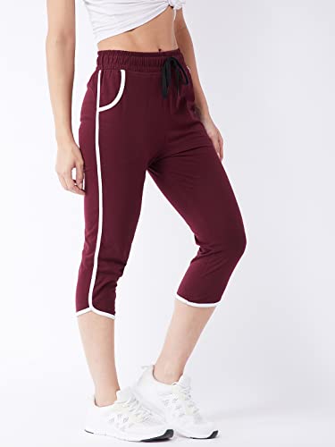 Image of Modeve Women Striped Cotton Blend Capri