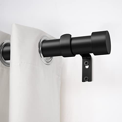 Tdzwin 2 Pack Black Curtain Rods For Windows 48 To 84 Inch, 1 Inch Diameter Heavy Duty Black Curtain Rods, Matte Black Modern Telescoping Drapery Rods For Indoor &Outdoor (M8,Black,40-76 Inch) #TOP3
