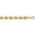 14k Yellow Gold 16mm Rope Necklace Pendant Charm Chain Fine Jewelry For Women Gifts For Her