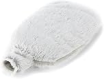 FNX Warmies Microwaveable Bottle | Heatable, Warm & Comfy - Better Than Hot Water Bottle | Plush Faux Fur - Infused with Scented Lavender | for Cold, Pain Relief & Relaxation | Grey, 28cm x 18cm