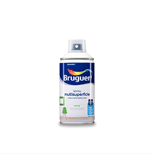 Bruguer Acrylic Multisuperficie Esmalte al agua en Spray Mate Blanco Permanente 300 ml