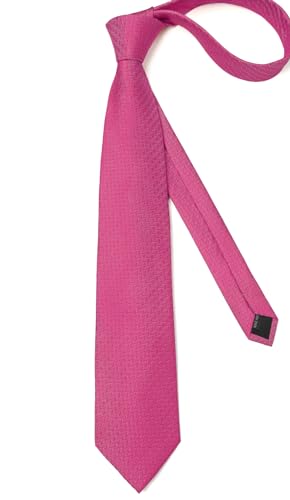 Image of Enlision Mens Ties Stripe Tie and Pocket Square Set Classic Formal Woven Neckties Handkerchief Cufflinks Wedding