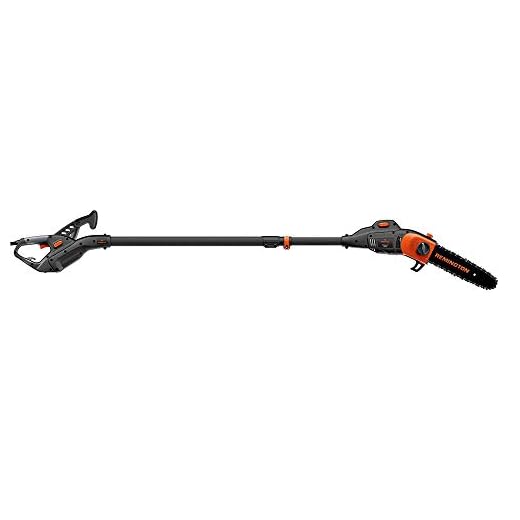 Remington RM1035P Ranger II 8-Amp Electric 2-in-1 Pole Saw & Chainsaw with with Telescoping Shaft and 10-Inch Bar for Tree Trimming and Pruning, Orange