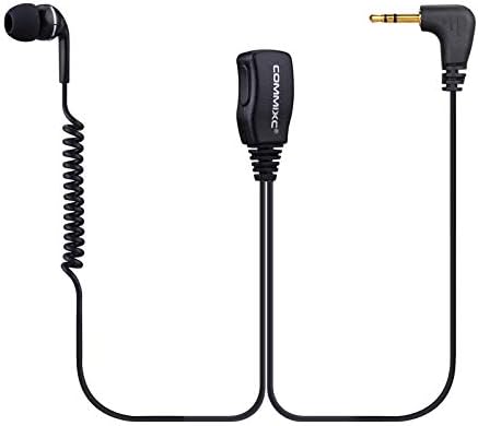 COMMIXC 2-Pack Walkie Talkie Earpiece, 2.5mm 1-Pin in-Ear Two-Way Radio Headset with Mic PTT, ONLY Compatible with Motorola Talkabout Radios
