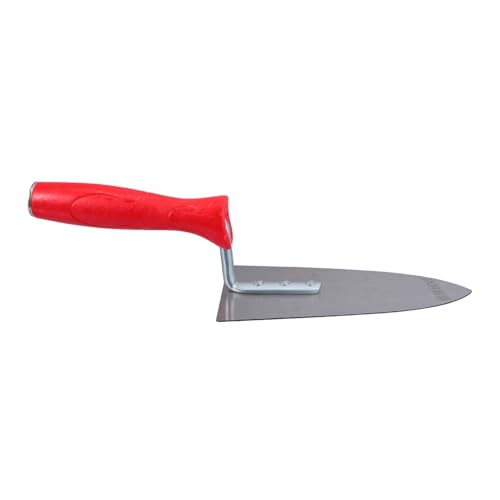 HONITANO Paleta de Albañilería con Mango Antideslizante Acero de Manganeso Resistente para Masilla Llana para Enlucir y Fratasadora Mortero Herramienta Profesional para Construcción y