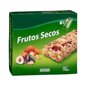 Barritas de cereales con frutos secos Hacendado Caja 6 barritas (150 g) Pack 2