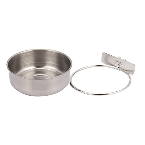 Alliteqwe 2-Pack Bird Parrot Feeding Cups with Clamp Steel Food Water Bowls Dish Feeder for Cockatiel, Conure, Budgies, Parakeet Parrot, Macaw, Small Animal Chinchilla - Image 4