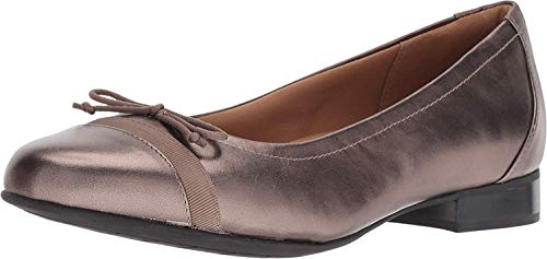 CLARKS Women's Un Blush Cap Pebble Metallic Leather 6 D...