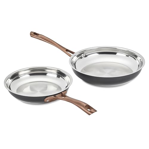 Cuisinart Juego de sartenes Elegance de 2 piezas, color negro mate, incluye sartenes de 8 y 10 pulgadas