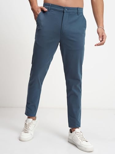 Image of Highlander Men's Slim Fit Formal Trousers | Ankle Length |Smart Trousers for Men | Chino Trousers for Men|Elegant Design | Comfortable Fabric for Daily Work & Formal Occasions