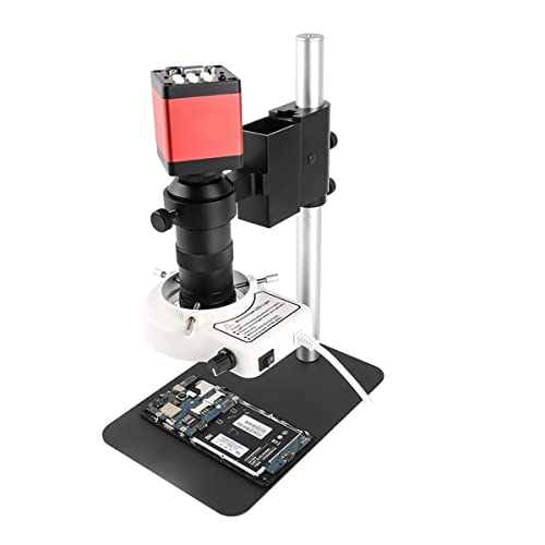 顕微鏡キット Digital Video Monocular Microscope Set 180X/130X C-Mount 13MP/38MP/48MP 4K HDMI USB カメラ 顕微鏡レンズアダプター(130X 13MP HDMI Set)