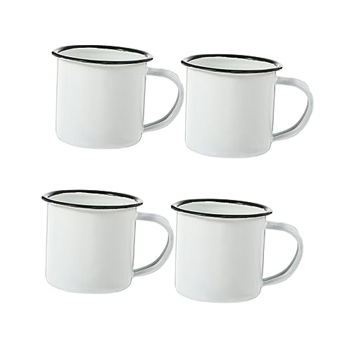 4 Piezas Vaso Retro Para Beber Tazas Vintage Taza De Campamento Tazas De Camping De Hojalata Tazas De Café Para Acampar Taza De Café Con Taza De Agua Para Tazas