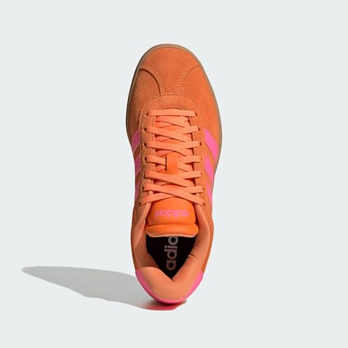 Image of adidas Womens Vl Court Bold Lace Up Sneakers Shoes Casual - Pink