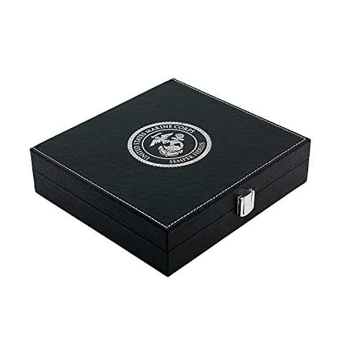 Usmc Casino Poker Chip Set – 100 Piece Poker Chips, Marine Corps Cards And Dice With Leather Case, Great Chips For Texas Holdem Or Blackjack Custom Patriotic Poker Set Usmc Gift #TOP2